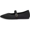 Frank Mully Women’s Mesh Flats Mary Jane Shoes Pointed Toe Lightweight with Adjustable Instep Strap Knit Flat Shoes for Women Dressy Casual Washable Walking Shoes(Solid Black)