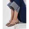 Frank Mully Women’s Mesh Flats Mary Jane Shoes Pointed Toe Lightweight with Adjustable Instep Strap Knit Flat Shoes for Women Dressy Casual Washable Walking Shoes(Solid Leopard)