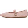 Frank Mully Women’s Mesh Flats Mary Jane Shoes Pointed Toe Lightweight with Adjustable Instep Strap Knit Flat Shoes for Women Dressy Casual Washable Walking Shoes(Solid Pink)