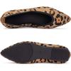 Frank Mully Womens Pointed Toe Flats Knit Dress Shoes Comfort Women Shoes Slip On Shoes for Woman Classic Softable Shoes Low Wedge(6037leopard)