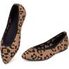 Frank Mully Womens Pointed Toe Flats Knit Dress Shoes Comfort Women Shoes Slip On Shoes for Woman Classic Softable Shoes Low Wedge(6037leopard)
