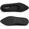 Frank Mully Womens Pointed Toe Flats Knit Dress Shoes Comfort Women Shoes Slip On Shoes for Woman Classic Softable Shoes Low Wedge(A Black)