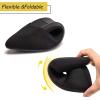 Frank Mully Womens Pointed Toe Flats Knit Dress Shoes Comfort Women Shoes Slip On Shoes for Woman Classic Softable Shoes Low Wedge(All Black)