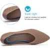 Frank Mully Womens Pointed Toe Flats Knit Dress Shoes Comfort Women Shoes Slip On Shoes for Woman Classic Softable Shoes Low Wedge(Bronze)