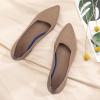 Frank Mully Womens Pointed Toe Flats Knit Dress Shoes Comfort Women Shoes Slip On Shoes for Woman Classic Softable Shoes Low Wedge(Brown)