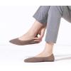 Frank Mully Womens Pointed Toe Flats Knit Dress Shoes Comfort Women Shoes Slip On Shoes for Woman Classic Softable Shoes Low Wedge(Camel)