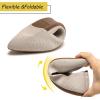 Frank Mully Womens Pointed Toe Flats Knit Dress Shoes Comfort Women Shoes Slip On Shoes for Woman Classic Softable Shoes Low Wedge(Ecru)