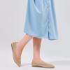 Frank Mully Womens Pointed Toe Flats Knit Dress Shoes Comfort Women Shoes Slip On Shoes for Woman Classic Softable Shoes Low Wedge(Ecru/Mesh)