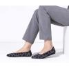 Frank Mully Womens Pointed Toe Flats Knit Dress Shoes Comfort Women Shoes Slip On Shoes for Woman Classic Softable Shoes Low Wedge(Leopard)