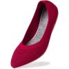 Frank Mully Womens Pointed Toe Flats Knit Dress Shoes Comfort Women Shoes Slip On Shoes for Woman Classic Softable Shoes Low Wedge(Red)