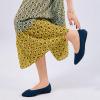 Frank Mully Womens Pointed Toe Flats Knit Dress Shoes Comfort Women Shoes Slip On Shoes for Woman Classic Softable Shoes Low Wedge(Teal)