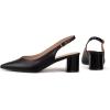 Frank Mully Women’s Slingback Heels Pointed Toe Work Pumps Comfortable Chunky Pumps Closed Toe Stylish Dressy Shoes(Black/Pu)