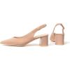 Frank Mully Women’s Slingback Heels Pointed Toe Work Pumps Comfortable Chunky Pumps Closed Toe Stylish Dressy Shoes(Camel/Suede)