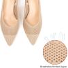 Frank Mully Women’s Slingback Heels Pointed Toe Work Pumps Comfortable Chunky Pumps Knitted Closed Toe Stylish Dressy Shoes(Almond/Mesh)