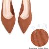 Frank Mully Women’s Slingback Heels Pointed Toe Work Pumps Comfortable Chunky Pumps Knitted Closed Toe Stylish Dressy Shoes(Brown)