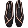 Frank Mully Womens Square Toe Flat Shoes Comfortable Knitted Flats Work Flats for Woman(6081black)