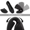 Frank Mully Womens Square Toe Flat Shoes Comfortable Knitted Flats Work Flats for Woman(Black)