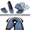 Frank Mully Womens Square Toe Flat Shoes Comfortable Knitted Flats Work Flats for Woman(Blue)
