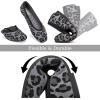 Frank Mully Womens Square Toe Flat Shoes Comfortable Knitted Flats Work Flats for Woman(Leopard)