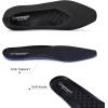 Frank Mully Women’s Square Toe Knitted Flats Breathable Lightweight Slip-On Shoes with Arch Support for All-Day Comfort(Black/Mesh)