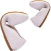 Frank Mully Women’s Wide Width Flats Ballet Flats Round Toe Knit Flat Shoes with Arch Support Wide Toe Box(Beige)
