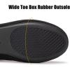 Frank Mully Women’s Wide Width Flats Ballet Flats Round Toe Knit Flat Shoes with Arch Support Wide Toe Box(Black Mesh)