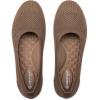Frank Mully Women’s Wide Width Flats Ballet Flats Round Toe Knit Flat Shoes with Arch Support Wide Toe Box(Brown Mesh)