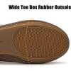 Frank Mully Women’s Wide Width Flats Ballet Flats Round Toe Knit Flat Shoes with Arch Support Wide Toe Box(Brown Mesh)