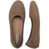 Frank Mully Women’s Wide Width Flats Ballet Flats Round Toe Knit Flat Shoes with Arch Support Wide Toe Box(Brown Mesh)
