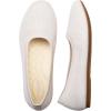 Frank Mully Women’s Wide Width Flats Ballet Flats Round Toe Knit Flat Shoes with Arch Support Wide Toe Box(Cream Mesh)