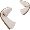 Frank Mully Women’s Wide Width Flats Ballet Flats Round Toe Knit Flat Shoes with Arch Support Wide Toe Box(Cream Mesh)