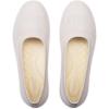 Frank Mully Women’s Wide Width Flats Ballet Flats Round Toe Knit Flat Shoes with Arch Support Wide Toe Box(Cream Mesh)