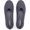 Frank Mully Women’s Wide Width Flats Ballet Flats Round Toe Knit Flat Shoes with Arch Support Wide Toe Box(Dark Grey)
