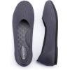 Frank Mully Women’s Wide Width Flats Ballet Flats Round Toe Knit Flat Shoes with Arch Support Wide Toe Box(Dark Grey)