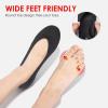 Frank Mully Women’s Wide Width Flats Ballet Flats Round Toe Knit Flat Shoes with Arch Support Wide Toe Box(Ecru)