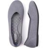 Frank Mully Women’s Wide Width Flats Ballet Flats Round Toe Knit Flat Shoes with Arch Support Wide Toe Box(Grey)