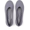 Frank Mully Women’s Wide Width Flats Ballet Flats Round Toe Knit Flat Shoes with Arch Support Wide Toe Box(Grey)