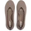 Frank Mully Women’s Wide Width Flats Ballet Flats Round Toe Knit Flat Shoes with Arch Support Wide Toe Box(Khaki)