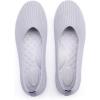 Frank Mully Women’s Wide Width Flats Ballet Flats Round Toe Knit Flat Shoes with Arch Support Wide Toe Box(Light Grey)