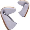 Frank Mully Women’s Wide Width Flats Ballet Flats Round Toe Knit Flat Shoes with Arch Support Wide Toe Box(Light Grey)