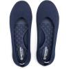 Frank Mully Women’s Wide Width Flats Ballet Flats Round Toe Knit Flat Shoes with Arch Support Wide Toe Box(Navy)