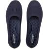 Frank Mully Women’s Wide Width Flats Ballet Flats Round Toe Knit Flat Shoes with Arch Support Wide Toe Box(Navy Mesh)