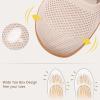Frank Mully Women’s Wide Width Flats Mary Jane Flat Comofortable Knit Ballet Flat Wide Toe Box Dress Shoes with Adjustable Straps(Nude)