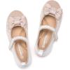 Frank Mully Girls Dress Shoes Mary Janes Girl Flats Slip on Ballet Flat Party School Shoes with Bow Toddler/Little Kid/Big Kid(Khaki)