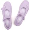 Frank Mully Girls Dress Shoes Mary Janes Girl Flats Slip on Ballet Flat Party School Shoes with Bow Toddler/Little Kid/Big Kid(Purple)
