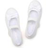Frank Mully Girls Dress Shoes Mary Janes Girl Flats Slip on Ballet Flat Party School Shoes with Bow Toddler/Little Kid/Big Kid(White)
