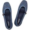 Frank Mully Mary Jane Women Flat Shoes Slip on Square-Toe Washable Shoes Comfortable for Dressy and Work with Ankle Strap(Blueb)