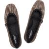 Frank Mully Mary Jane Women Flat Shoes Slip on Square-Toe Washable Shoes Comfortable for Dressy and Work with Ankle Strap(Brownb)