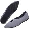 Frank Mully Women’s Ballet Flats Teardrop Upper Pointed Toe Lightweight Flats for Women Comfortable Slip on Flats for Work Wedding Office(6077grey)