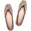 Frank Mully Womens Casual Flat Shoes Square Toe Shoes Knitted Work Flat Comfort Dressy Flat Shoes for Daily Washable(Black Yellow)